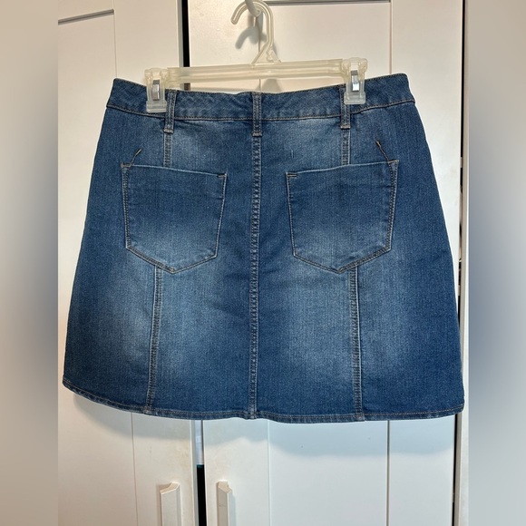 Mossimo Supply Co Blue Cotton A-Line Mini Denim Skirt size 12 - Picture 6 of 10